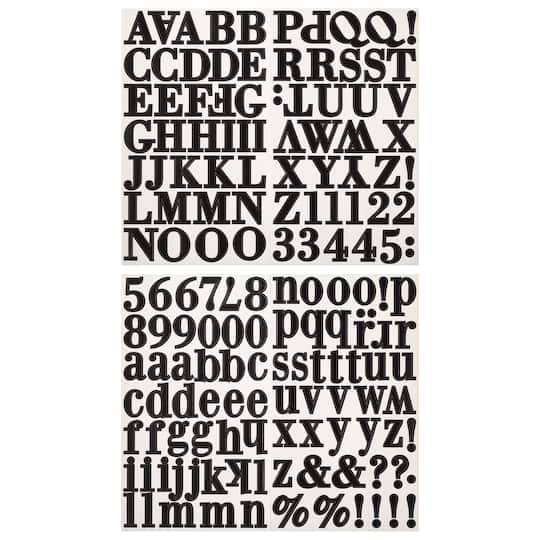 Black Serif Alphabet Stickers by Recollections™